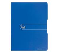 Herlitz 11207347 - Carpeta de visión, A4, 20 fundas transparentes, etiqueta encolada, color azul opaco