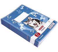 Herlitz 11322617 - Cuaderno, 10 unidades, A5/, diseño (renglones) en color, certificado FSC Mixed, diseños variados