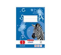 Herlitz 11387107 - Cuaderno (A5, línea 03, papel sin celulosa, a rayas, 80 g/m², 32 hojas, 5 unidades), color blanco