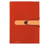 Herlitz 11411279 - Carpeta clasificadora (12 compartimentos, lámina de polipropileno reciclada), color naranja
