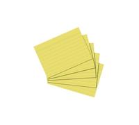 Herlitz Fichas 1150507 A5, 100 unidades, Blanco y Amarillo A8