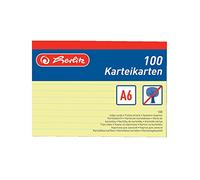 Herlitz 1150614 ficha Amarillo 1 pieza(s) - Fichas (Amarillo, 100 hojas, 1 pieza(s))