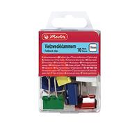 Herlitz 12 clips de metal de 19 mm, paquete de 25,4 cm, caja de pared, varios colores