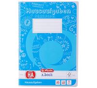 Herlitz 201509, Aufgabenheft A5, papel libre de madera, 80 g/m², 48 hojas, blanco