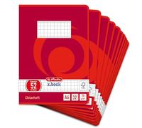 Herlitz 413633 - Lote de 10 libretas de cuadros (DIN A6, 32 hojas), varios colores