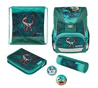 herlitz Equipaje unisex ultraligero Plus para niños (paquete de 1), Green Rex, Kindergepäck, Mochila escolar