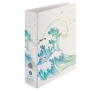 Herlitz 50033393 maX. Carpeta archivadora, A4, 8 cm, motivo: Greenline Wave, 1 pieza
