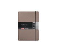 herlitz 50033799 - Cuaderno flexible (A6, 40 hojas, aspecto de piel, 1 unidad), color gris
