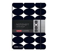 Herlitz 50039784 - Cuaderno flexible A5, 40 hojas, diseño de puntos, 1 unidad, color negro