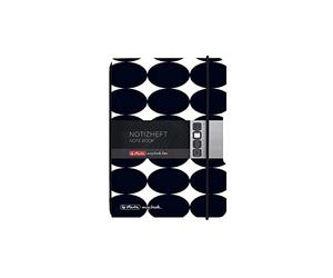 Herlitz 50039791 - Cuaderno flexible A6, 40 hojas, diseño de puntos, 1 unidad, color negro