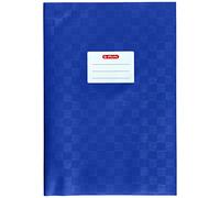 Herlitz 5204011 - Funda para cuaderno A4, estructura de rafia, 25 unidades), color amarillo, color azul oscuro A4