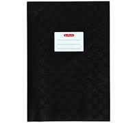 Herlitz 5204011 - Funda para cuaderno A4, estructura de rafia, 25 unidades), color amarillo, color negro A4