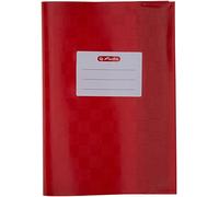 Herlitz 5204011 - Funda para cuaderno A4, estructura de rafia, 25 unidades), color amarillo, color rojo A5