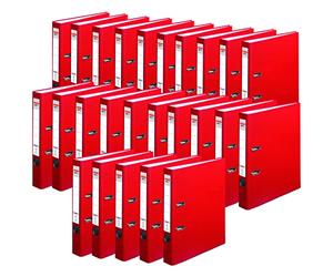 Herlitz 5450309 maX.file protect A4 (5 cm con placa de inserción) rojo, 25 unidades
