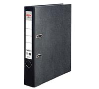 Herlitz 5450804 maX.file Protect - Archivador (A4, 5 cm, con etiqueta en la parte posterior, 25 unidades), color negro