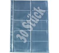 Herlitz 5894209 Funda para tarjetas de visita, A4 con 10 compartimentos, transparente, 10 unidades, 30 unidades, 1