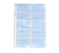 Herlitz 5894209 Funda para tarjetas de visita, A4 con 10 compartimentos, transparente, 10 unidades, 50 Stück, 1