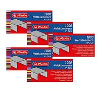 herlitz 8760522 - Grapas galvanizadas (2 x 1000 unidades, 4 blísters)