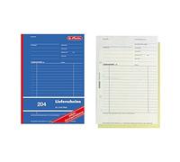 Herlitz 883512 - Libro de albarán (A5, 2 x 50 hojas de papel carbón, 10 unidades) A5