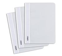 Herlitz 975433 rápido grapadora A4 PP con tapa delantera transparente, 10 unidades), color rojo, color blanco A5