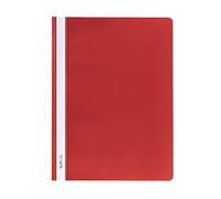 Herlitz 975433 rápido grapadora A4 PP con tapa delantera transparente, 10 unidades), color rojo, color rojo A4