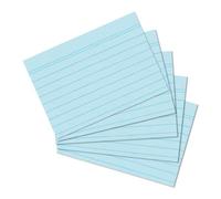 Herlitz -Archivo tarjetas, tamaño A6,color azul, paquete de 100 unidades