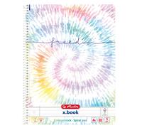 herlitz Bloc de notas en espiral A4, 80 hojas rayadas (estilo 27 a rayas) - New