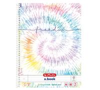 herlitz Bloc de notas en espiral A4, 80 hojas rayadas (estilo 27 a rayas) - New Batic Freedom - Pack de 1