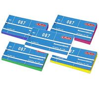 Herlitz Bloques numéricos 1-1000, número 1-1000, 50 x 100 demoliciones, 5000 surtidos en 5 colores