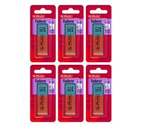 Herlitz Borrador de tinta con lado rojo para grafito y lado azul (6 blísteres con 2 unidades)