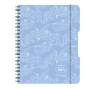 Herlitz® Brulion en espiral A4 80 Hojas a cuadros | Cuaderno escolar | Cuaderno de notas de estudio | Cuaderno de escritura para estudiantes | Aprendizaje de Caligrafía | ECO PP COLORS azul cielo