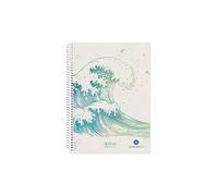 Herlitz Brulion en espiral, A5, 70 hojas a cuadros, GreenLine Olas