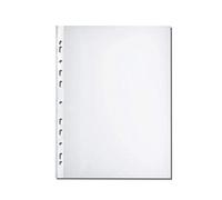 Herlitz® Camiseta documental DIN A4 Teca | 100 unidades | Funda protectora para archivadores y carpetas | Abrir desde arriba | Estructura lisa | Archivado Organizador de archivos | Lámina PP