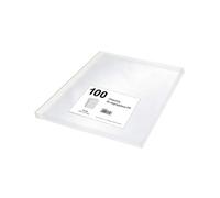 Herlitz® Camiseta documental DIN A5 Teca | 100 unidades | Funda protectora para archivadores y carpetas | Abrir desde arriba | Estructura lisa | Archivado Organizador de archivos | Lámina PP