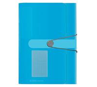 Herlitz - Carpeta acordeón (con 12 compartimentos), color azul | Carpeta de documentos con 12 bolsillos flexibles expandibles