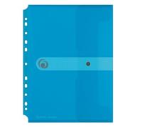 Herlitz - Carpeta (archivable, A4, 6 unidades), color azul transparente