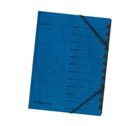 herlitz Carpeta archivadora de calidad, A4, azul, 12 separadores, cierre de esquinas elásticas, 1 unidad