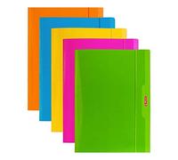 Herlitz® Carpeta de documentos de bloqueo de color A4 con goma elástica de dibujo | Protector de carpetas Organizador Protección | Etiqueta práctica | Universal | Para Oficina de Trabajo Escolar