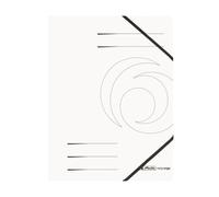 Herlitz Colorspan - Lote de carpetas de gomas (5 unidades, A4), color blanco