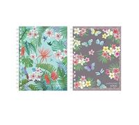 Herlitz Cuaderno de espiral A6, 100 hojas, cuadriculado, diseño de dama, varios diseños