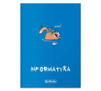 Herlitz® Cuaderno escolar de informática A5, 60 hojas cuadriculadas, 70 g | Cuaderno de artículo para notas de estudio | cuaderno de escritura para estudiantes | Aprendizaje de caligrafía | ECO PP