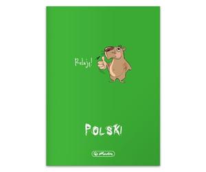 Herlitz® Cuaderno escolar polaco A5 60 hojas rayadas 70g | Cuaderno de artículo para notas de estudio | Cuaderno de escritura para estudiantes | Aprendizaje de caligrafía | ECO PP