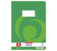 Herlitz Cuaderno escolar x.book A4, en blanco, línea 20, 32 hojas, 5 unidades