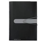 Herlitz Easy Orga - Paquete de 12 carpetas, negro