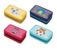 herlitz® Estuche Escolar con Tres Compartimentos, con Cremallera, Organizador para cosméticos, bolígrafos, Accesorios para niños, Adolescentes, Mezcla Robusta, Cada Rozmiar, Mezclar, Mezclar, Jeden