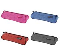 Herlitz Estuche para lápices escolar | Organizador de accesorios, suministros escolares | Niños | Juventud | Cremallera | Riñonera sólida | Color sólido | 4 colores a elegir, Multicolor, Estuche de un