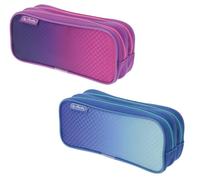 Herlitz® Estuche para lápices Escolar | Organizador de Accesorios, Suministros Escolares | Niños | Juventud | Cremallera | Riñonera sólida | Color a Elegir | Rosa/Azul, Multicolor, Neceser con