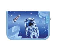 Herlitz Estuche para lápices Plegable con Dos Chanclas, Funda de Material Escolar para niños, Juego de Utensilios funcionales para Estudiantes, Explorador cósmico