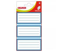 Herlitz: Etiqueta de cuaderno con marco azul - pack de 9