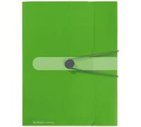 Herlitz FolderSys - Carpeta archivadora (A4, polipropileno, con etiqueta en el lomo, 1 unidad, 4 cm), color verde